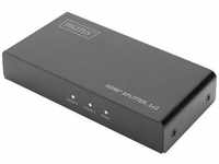 Digitus DS-45324 2 Port HDMI-Splitter LED-Anzeige, Metallgehäuse, Ultra HD-fähig,