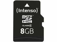 Intenso microSDHC-Karte 8 GB Class 4 inkl. SD-Adapter 3403470
