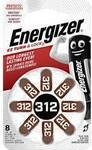 Energizer AC312 - PR41 - braun H&ouml;rger&auml;te Knopfzelle - 8er Blister E301431800