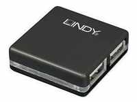 LINDY 42742 4 Port USB 2.0-Hub Schwarz