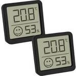 TFA Dostmann 2-pack Thermo-/Hygrometer Schwarz 30.5053.01.02