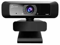 j5create JVCU100-N Full HD-Webcam 1920 x 1080 Pixel Mikrofon, Klemm-Halterung,