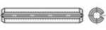 TOOLCRAFT 1068946 Spannstifte (&Oslash; x L) 5 mm x 14 mm Edelstahl 50 St.