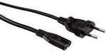 VALUE Netzkabel Euro-Flachstecker auf C7, 2polig, schwarz, 1 m 19.99.2089