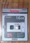 HAMA 00094169, hama 00094169 USB-Stick Smartly, USB 2.0, 16 GB, 10MB/s, Schwarz