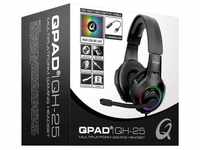 QPAD QH25 Gaming Over Ear Headset kabelgebunden 7.1 Surround Schwarz, RGB