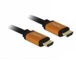 Delock HDMI Anschlusskabel HDMI-A Stecker 2 m Schwarz, Gold 85729 dreifach geschirmt,