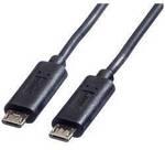 ROLINE USB 2.0 Ladekabel, Micro B - Micro B, ST/ST, schwarz, 0,3 m 11.02.8307