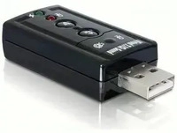 DELOCK 61645, Delock 61645 2.0 Soundkarte, Extern Schwarz