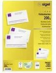 Sigel DP839 Bedruckbare Visitenkarten, microperforiert 85 x 55 mm Hochwei&szlig; 150...