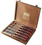 Stechbeitel-Satz In Holzbox, 6-Tlg, 6,10,12,18,25,32mm Bahco 424P-S6-EUR