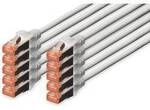 Digitus DK-1644-005-10 RJ45 Patchkabel CAT 6 S/FTP 0.50 m Grau Folienschirm,