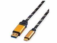 ROLINE GOLD USB 3.2 Gen 1 Kabel, A-C, ST/ST, 0,5 m 11.02.9012