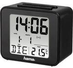 hama 00186304 Funkwecker Cube, Schwarz