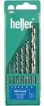 Heller 17735 D HSS Metall-Spiralbohrer-Set 6teilig 2 mm, 3 mm, 4 mm, 5 mm, 6 mm, 8 mm