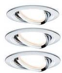 Paulmann 93452 Nova Einbauleuchte 3er Set LED LED 18 W Chrom (gl&auml;nzend)