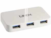 LINDY 43143 4 Port USB 3.2 Gen 1-Hub (USB 3.0) Weiß