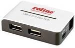 ROLINE USB 2.0 Hub Black and White, 4 Ports, mit Netzteil 14.02.5013