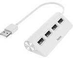 hama 00200120 USB-Hub, 4 Ports, USB 2.0, 480 Mbit/s, Wei&szlig;