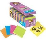 Post-it Haftnotiz 654SE24P 76 mm x 76 mm Neonorange, Neongr&uuml;n, Ultrapink, Ultrablau