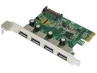 Renkforce 4 Port USB 3.2 Gen 1-Controllerkarte USB-A PCIe