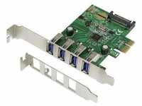 Renkforce 4 Port USB 3.2 Gen 1-Controllerkarte USB-A PCIe