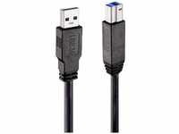 LINDY USB-Kabel USB 3.2 Gen1 (USB 3.0 / USB 3.1 Gen1) USB-A Stecker, USB-B Stecker