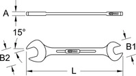 KS TOOLS 964.2215, KS Tools 964.2215 9642215 Doppel-Maulschl&uuml;ssel Schl&uuml;sselweite