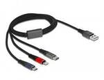 Delock USB-Kabel USB 2.0 USB-A Stecker, USB-Micro-B Stecker, Apple Lightning Stecker,