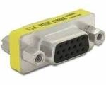Delock 65001 VGA Adapter [1x D-SUB-Buchse 15pol. - 1x D-SUB-Buchse 15pol.] Gelb 0 mm