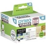 DYMO 2112286 Etiketten Rolle 25 x 25 mm Polypropylen-Folie Wei&szlig; 1700 St. Permanent
