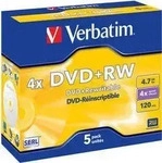 VERBATIM 43229, Verbatim 43229 DVD+RW Rohling 4.7 GB 5 St. Jewelcase