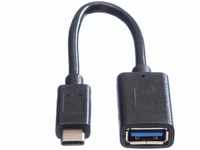 VALUE 11.99.9030, VALUE USB 3.2 Gen 1 Kabel, USB Typ C - A, ST/BU, OTG, schwarz, 0,15