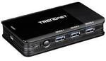 TRENDnet TK-U404 4-Port Sharing Switch 4 PC/1 User USB 3.1