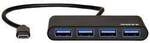 PORT Designs 900123 USB-Hub 4 Port USB-A USB 3.0 5 GBit/s mit USB-C&reg; Stecker Schwarz