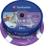VERBATIM 43667, Verbatim 43667 DVD+R DL Rohling 8.5 GB 25 St. Spindel Bedruckbar