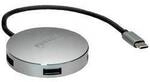 ROLINE USB 3.2 Gen 1 Hub, rund, 4fach, Typ C Anschlusskabel 14.02.5036