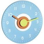 TFA Dostmann 60.3015.06 Quarz Wanduhr 23 cm x 40 mm Hellblau Leisegang-Uhrwerk