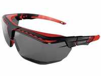 Schutzbrille Avatar OTG Bügel schwarz/rot,Scheibe grau PC HONEYWELL