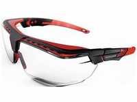 Schutzbrille Avatar OTG Bügel schwarz/rot,Scheibe klar PC HONEYWELL