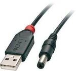 LINDY USB-Stromkabel USB 2.0 USB-A Stecker, DC Stecker 5,5 mm 1.50 m Schwarz 70268