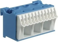 HAGER KN14N, Hager KN14N HAGER KN14N Blau - Wei&szlig; Anschlussblock Klemmblock Blue 63 A