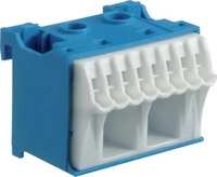 HAGER KN10N, Hager KN10N HAGER KN10N Blau - Wei&szlig; Anschlussblock Klemmblock Blue 63 A
