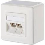 Metz Connect Netzwerkdose Aufputz CAT 6a 2 Port Reinwei&szlig; 130B12D20002-E