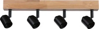 PAULMANN 66773, Paulmann Arvid 66773 Wandstrahler E27 Schwarz, Holz (hell)