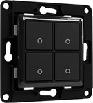 SHELLY WS4 black, Shelly Shelly Wall switch 4 - black Shelly Wandtaster Schwarz