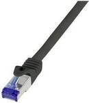 LogiLink C6A013S RJ45 USB-Kabel CAT 6a S/FTP 0.25 m Schwarz 1 St.