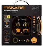 Fiskars 1027101 Premium-Set Gartenschlauch 15 m 1 St. Schwarz, Orange