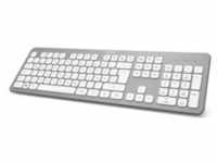 hama 00182610 Tastatur KW-700, kabellos, Silber/Weiß, QWERTZ DE