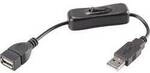 Renkforce USB-Kabel USB 2.0 USB-A Stecker, USB-A Buchse 0.25 m Schwarz inkl.